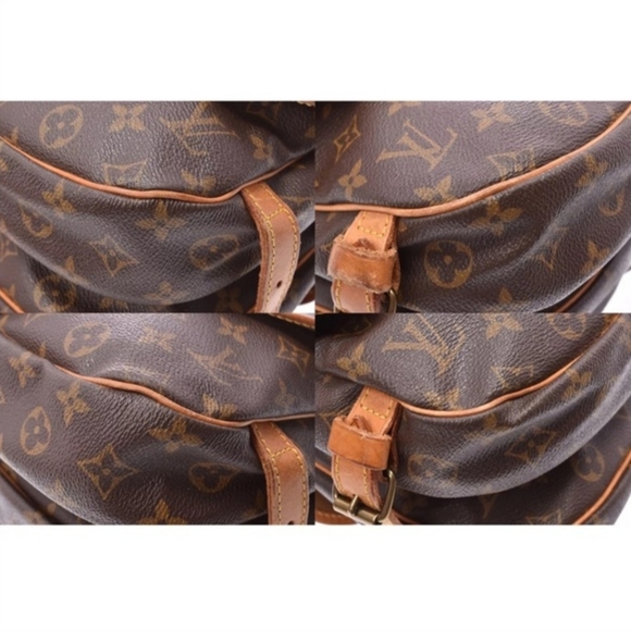 Louis Vuitton Saumur Brown Monogram Crossbody Shoulder Bag Double - Picture 17 of 17